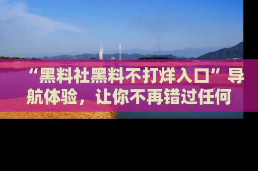 “黑料社黑料不打烊入口”导航体验,让你不再错过任何精彩黑料