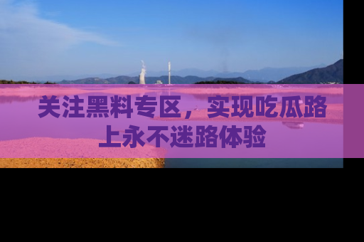 关注黑料专区，实现吃瓜路上永不迷路体验