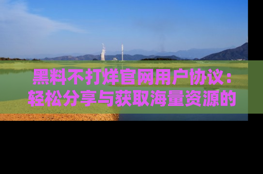 黑料不打烊官网用户协议：轻松分享与获取海量资源的方法
