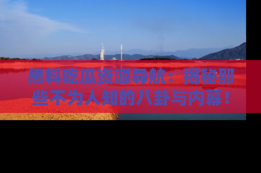 黑料吃瓜资源导航：揭秘那些不为人知的八卦与内幕！